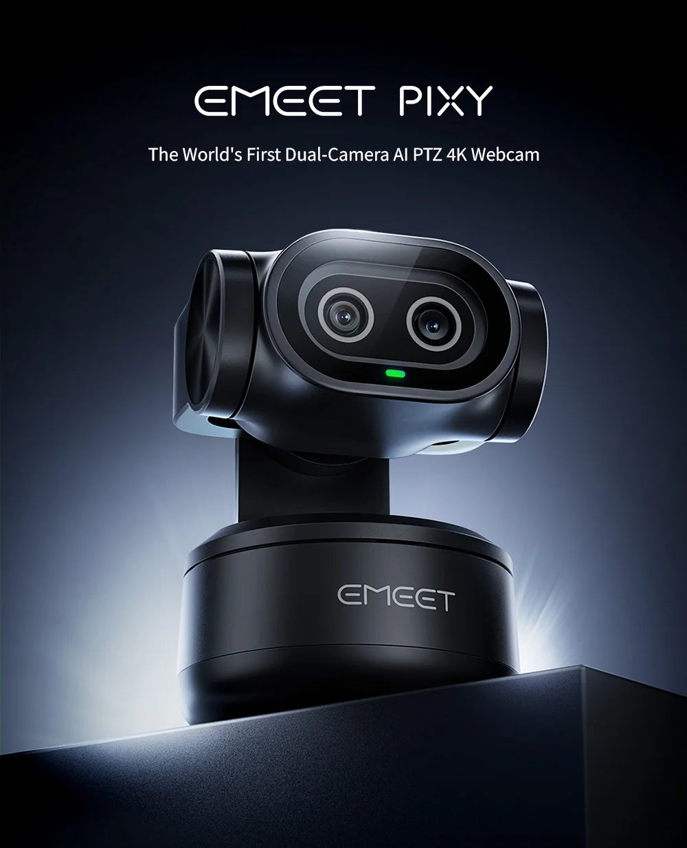 EMEET PIXY 4K Dual-Lense AI Tracking Streaming Webcam