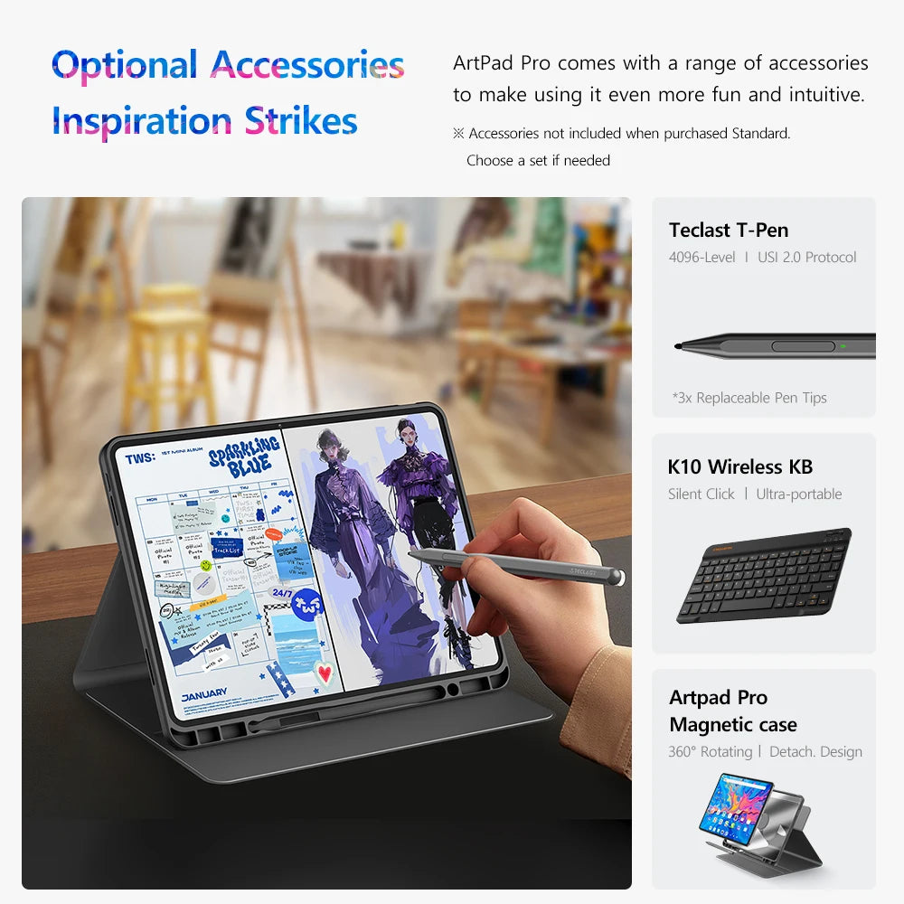 TECLAST ArtPad Pro 12.7" UHD Display Android Tablet - 256GB, Grey