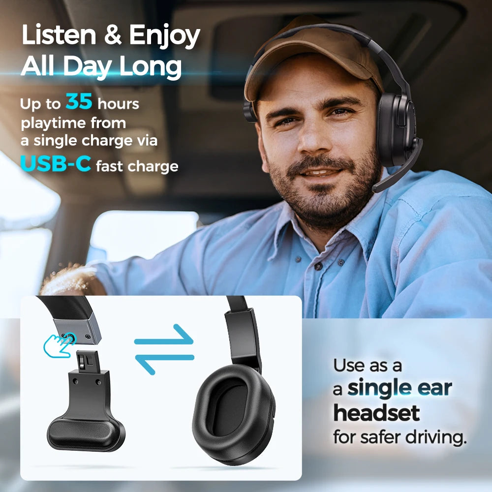 MPOW E65 2in1 Bluetooth Wireless Office Headset