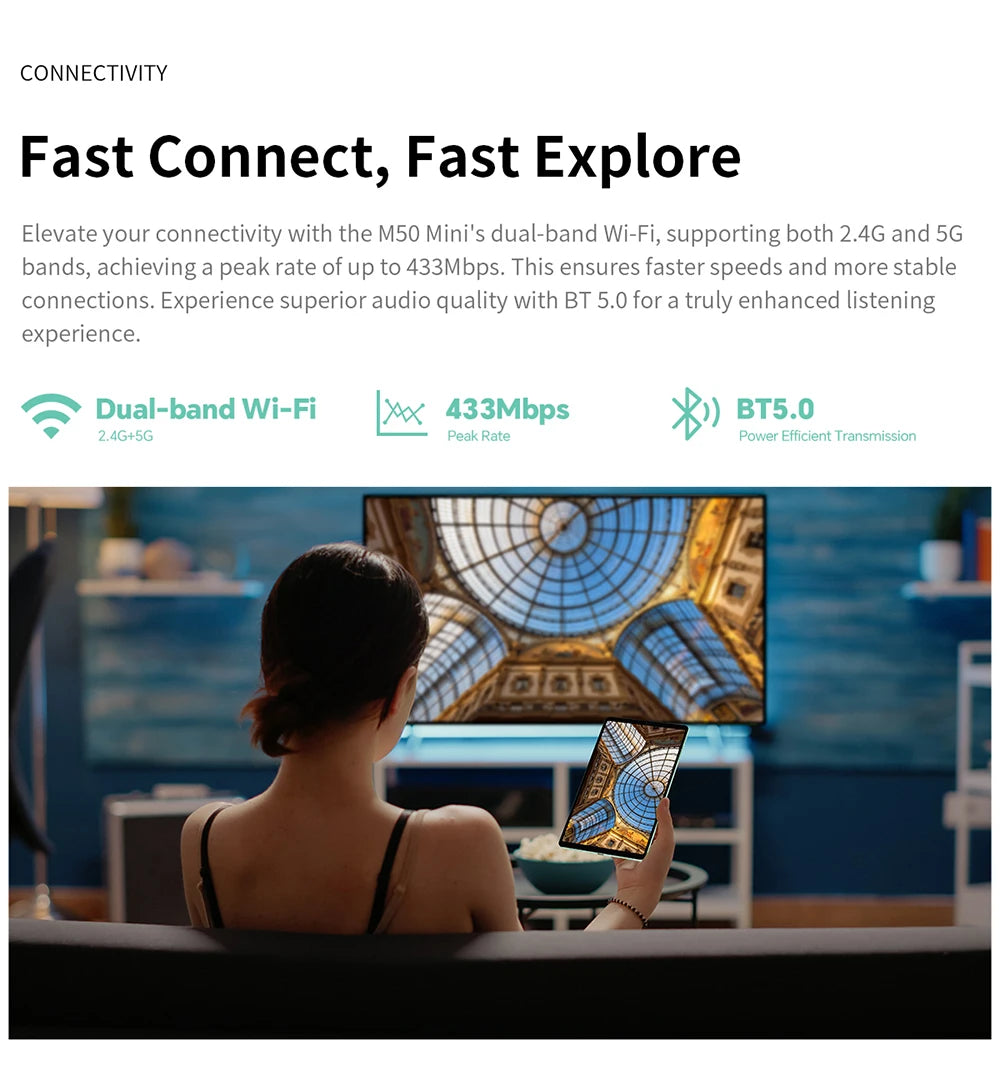 TECLAST M50 Mini 8.7" WiFi Android Tablet - 128GB, Green