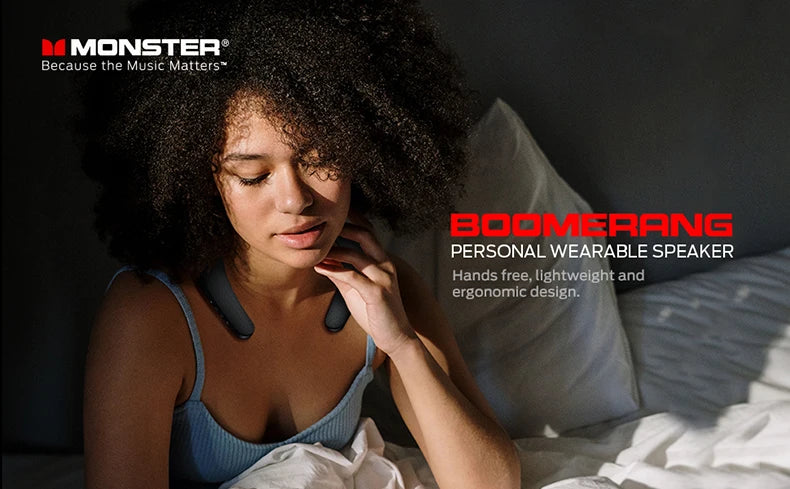 MONSTER Boomerang Portable Bluetooth Wireless Neckband Speaker