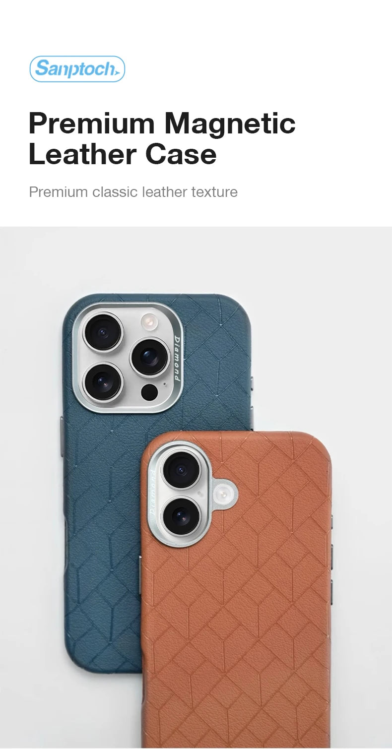 Patterned Leather MagSafe Case for Apple iPhone