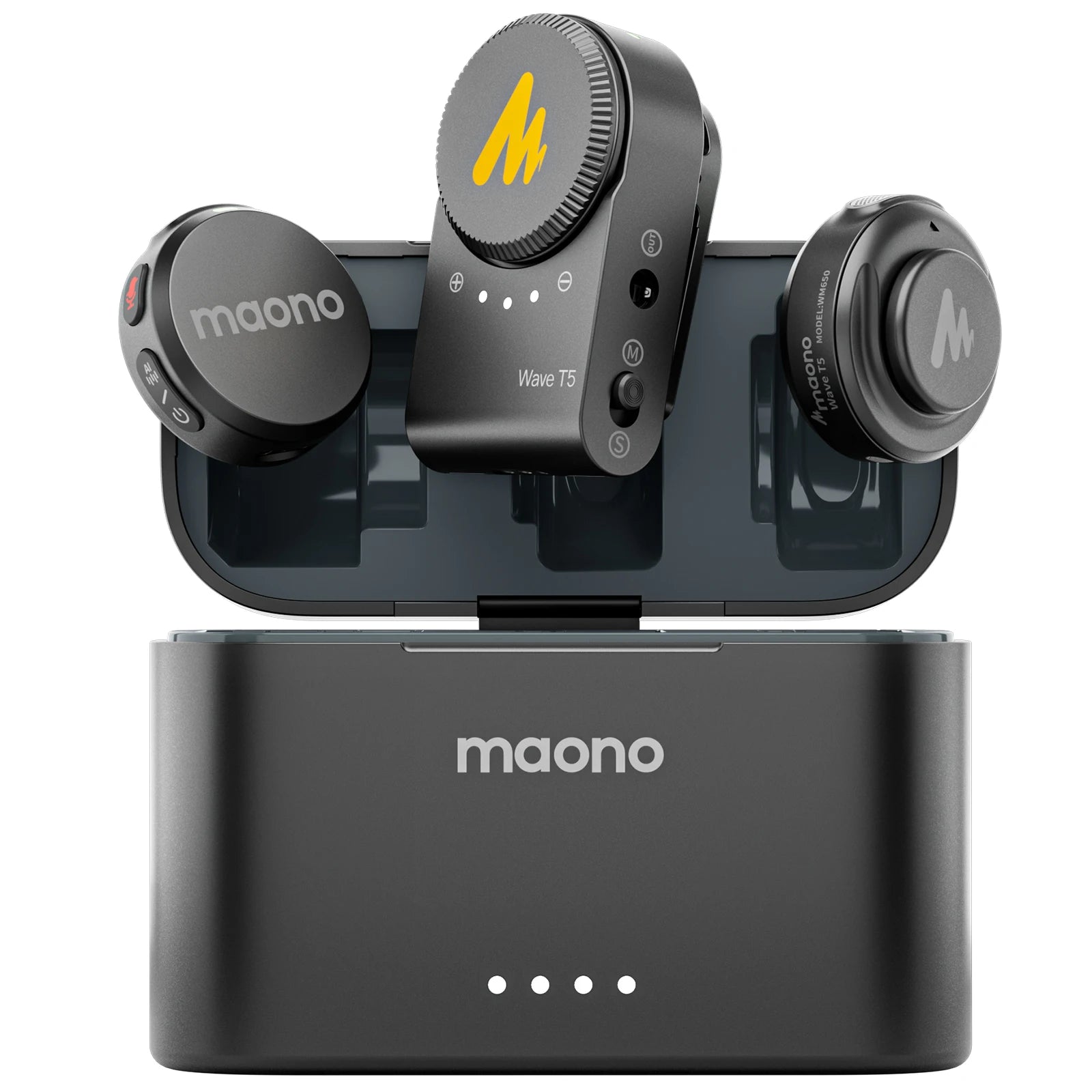 MAONO Wave T5 Mini Wireless Microphone with Voice Filters