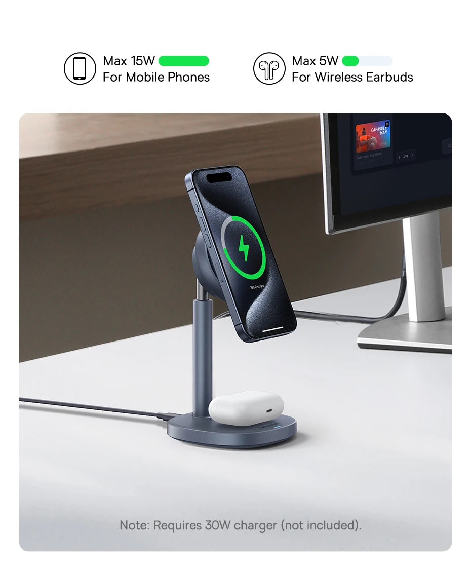 BASEUS Orbit 2 Pro Air-Cooled 2in1 Wireless Charging Stand