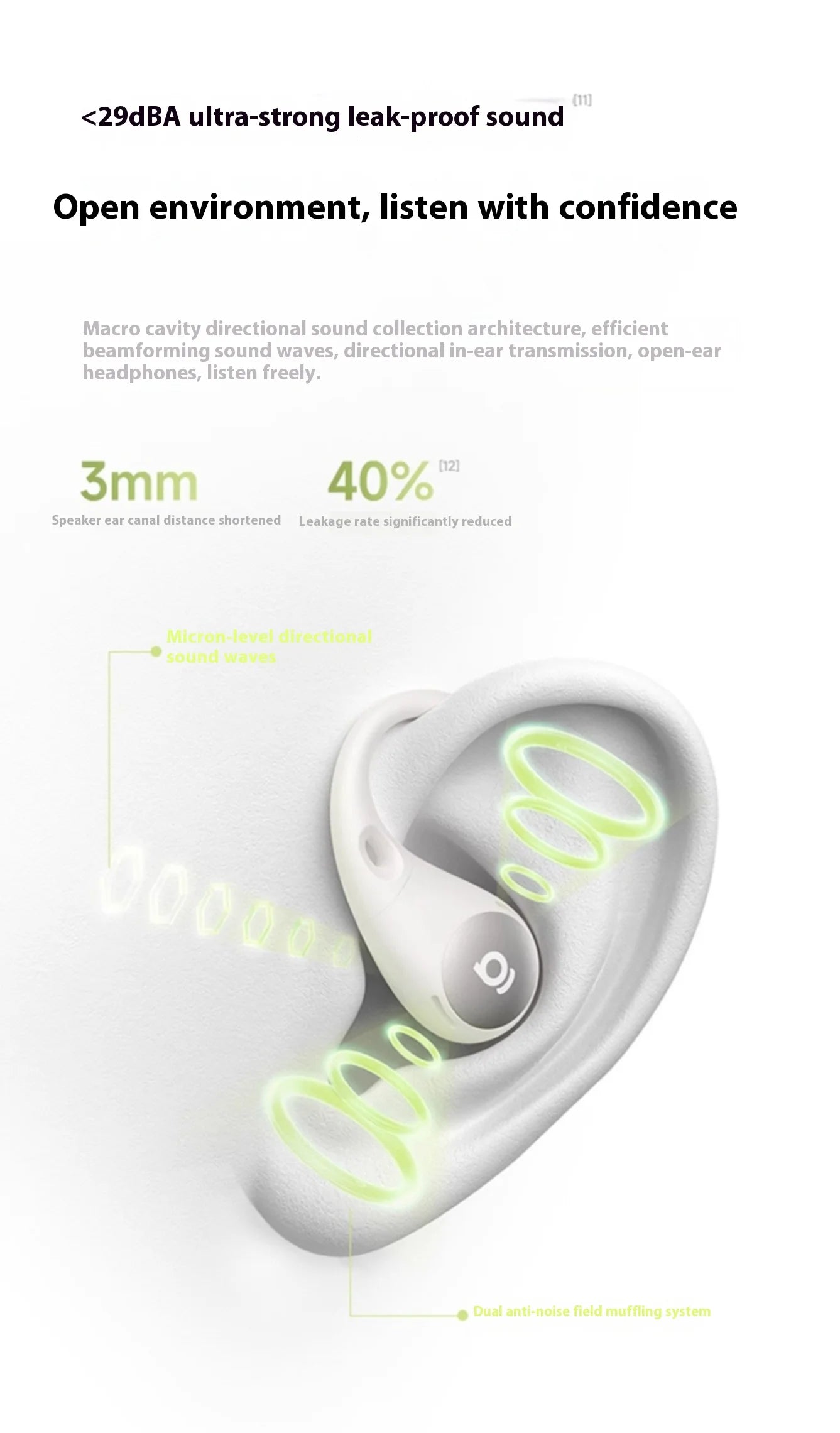 BASEUS BF1 Bluetooth Wireless Open Ear Headphones