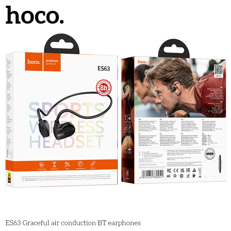 HOCO ES63 Neckband Bluetooth Wireless Open Ear Headphones