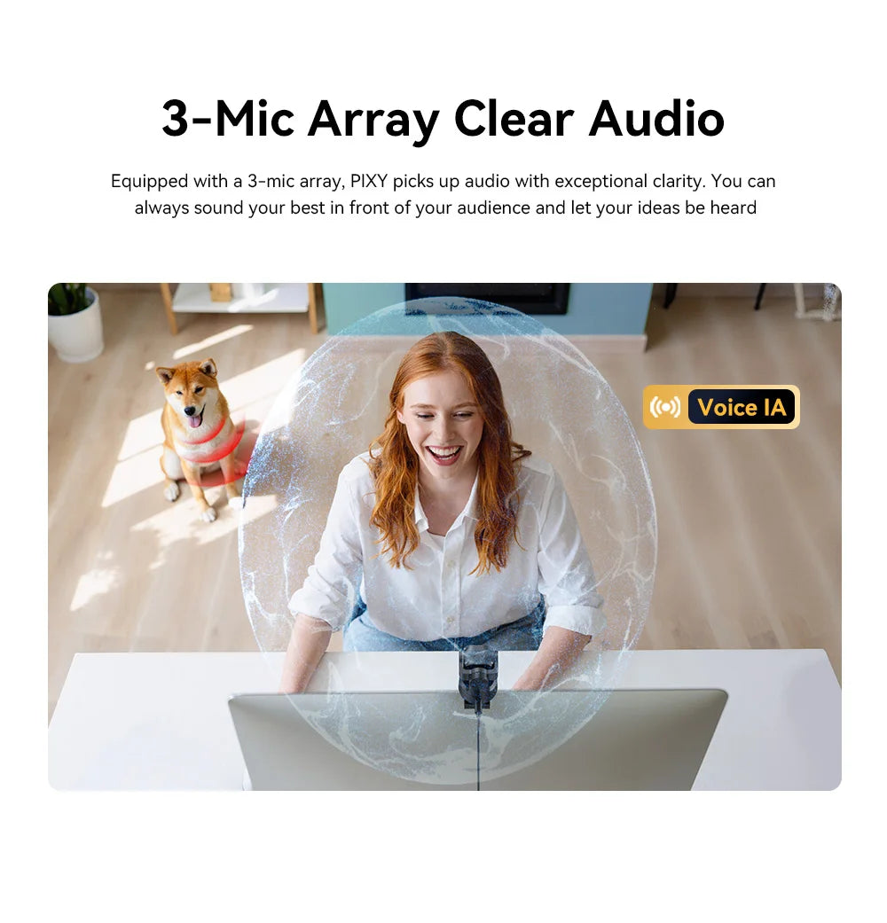 EMEET PIXY 4K Dual-Lense AI Tracking Streaming Webcam