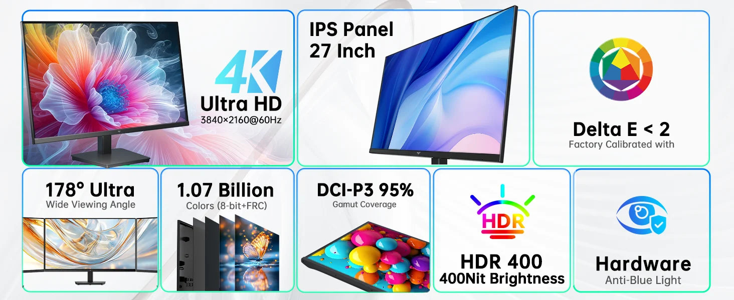 KTC 27" 60Hz 4K UHD Gaming Monitor - Black