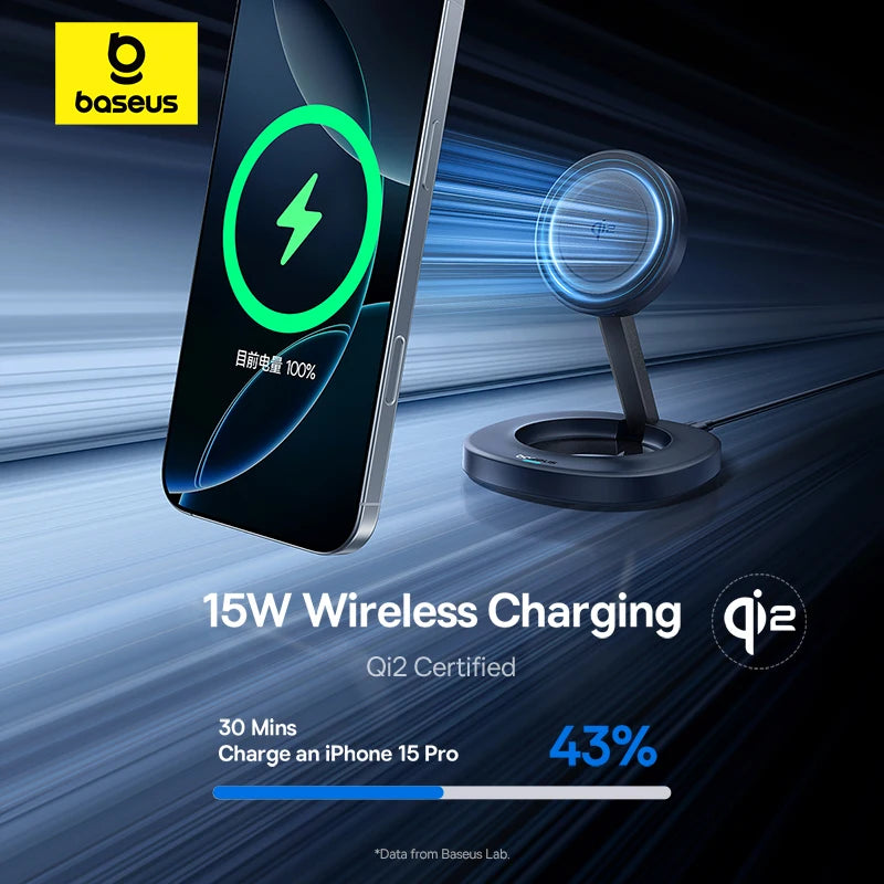 BASEUS Enerfill Qi2 Foldable Wireless Charger Stand