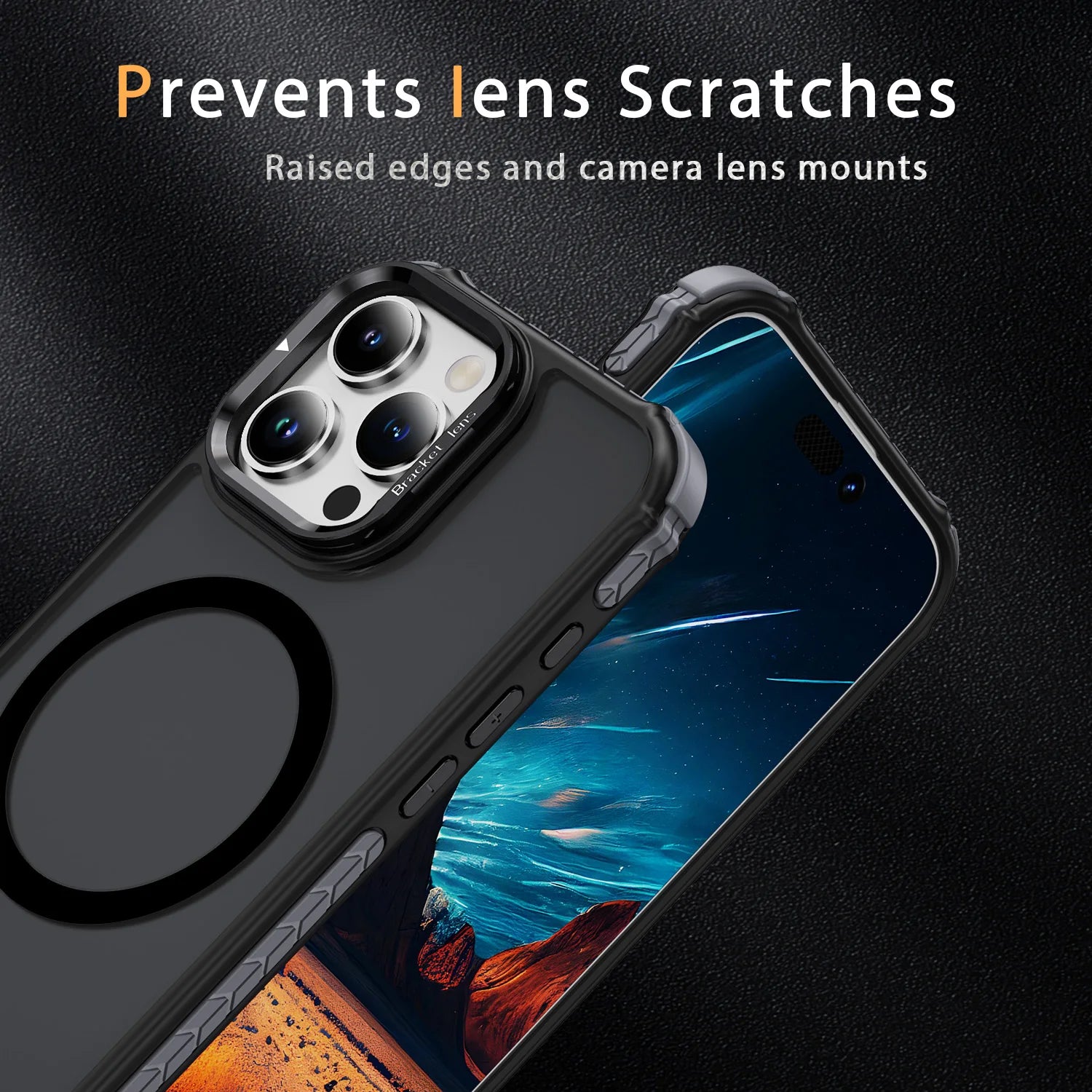 MagSafe Shockproof Armor Case for iPhone with Stand