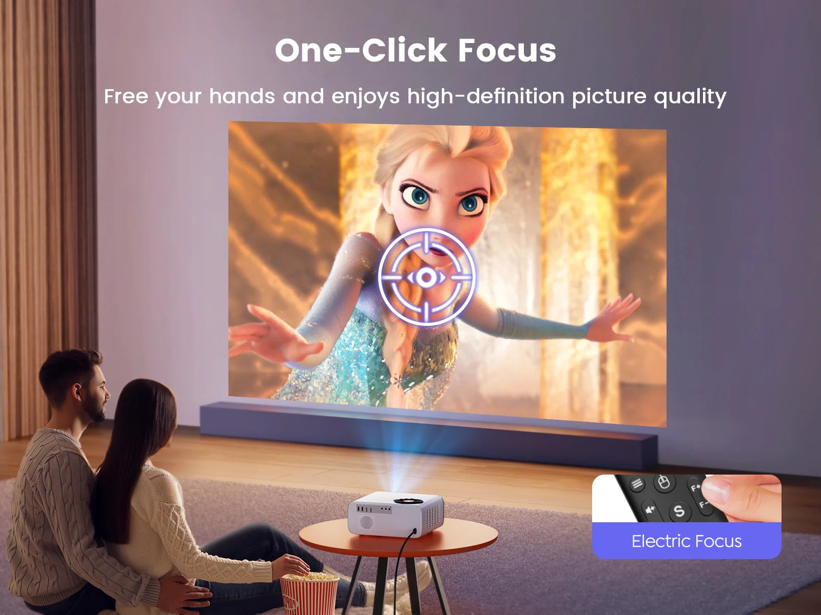 WiMius 28000 Lumens 4k Portable Bluetooth Home Cinema Projector