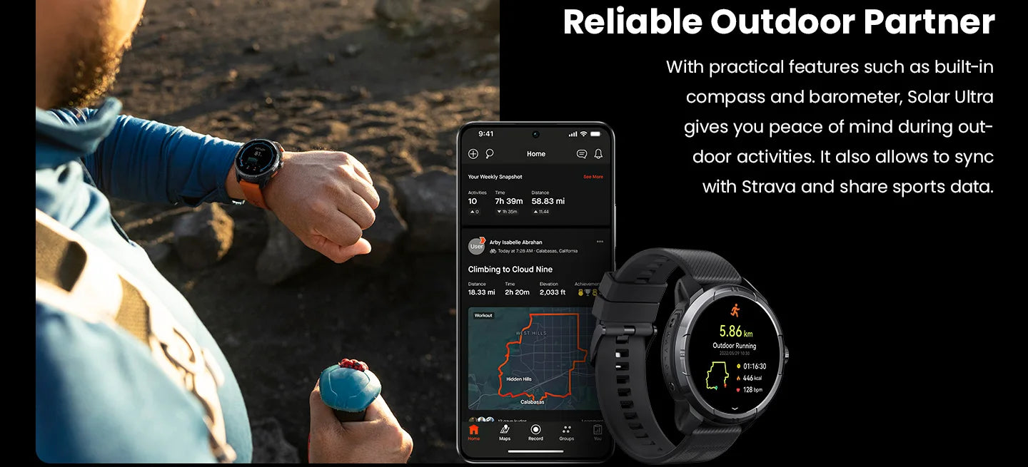 HAYLOU Solar Ultra 1.60" AMOLED GPS Smart Watch