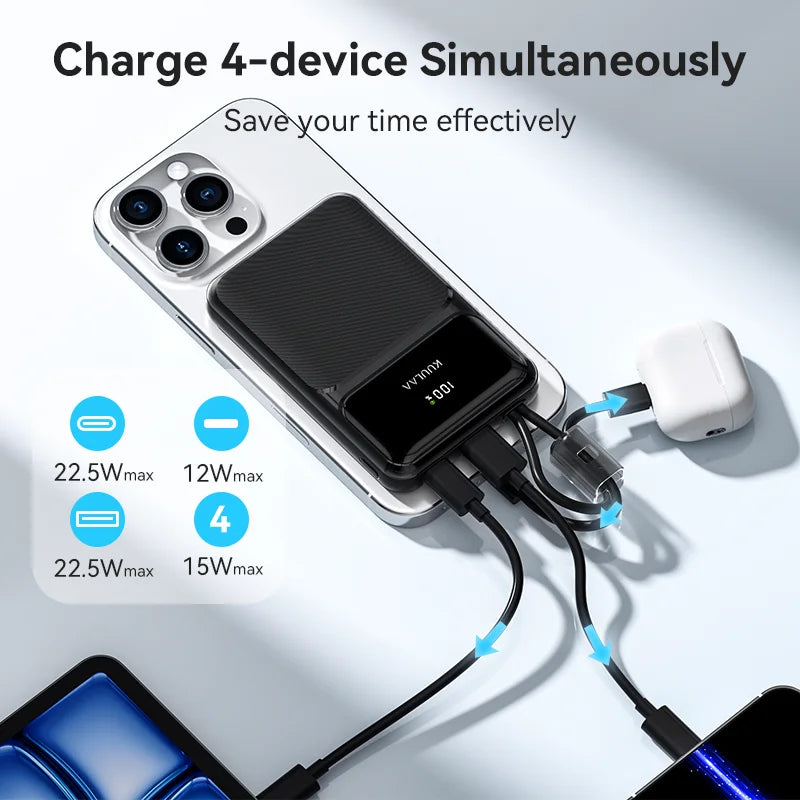 KUULAA 22.5W 10000mAh Quick Charging Portable Charger and Power Bank