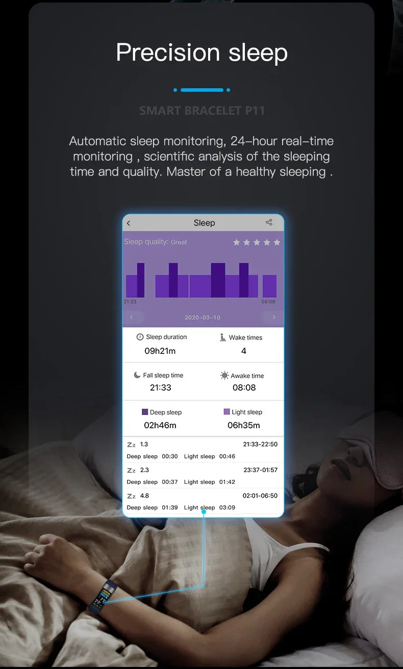 EFFEOKKI P11 Plus Smart Fitness Tracker