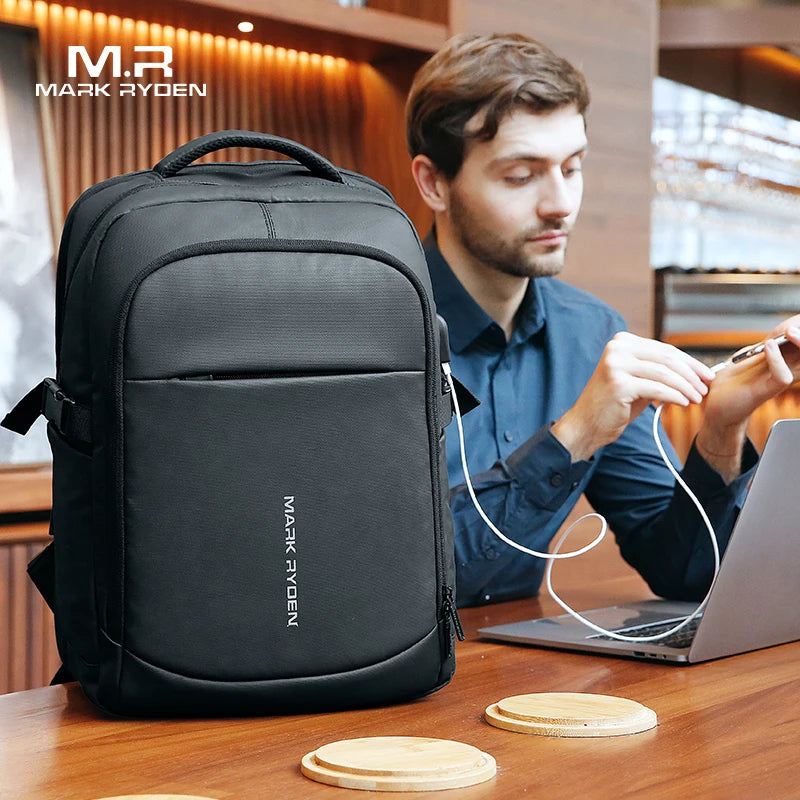 MARK RYDEN MR9191 Business Travel Backpack with USB Charging Port