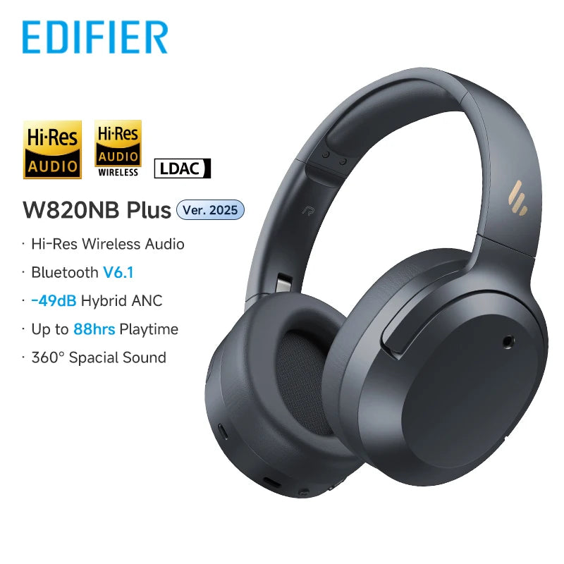 EDIFIER W820NB Plus Noise Cancelling Bluetooth Wireless Headphones
