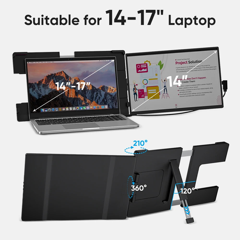 DOPESPLAY Full HD 14.1" IPS Portable Monitor and Laptop Screen Extender