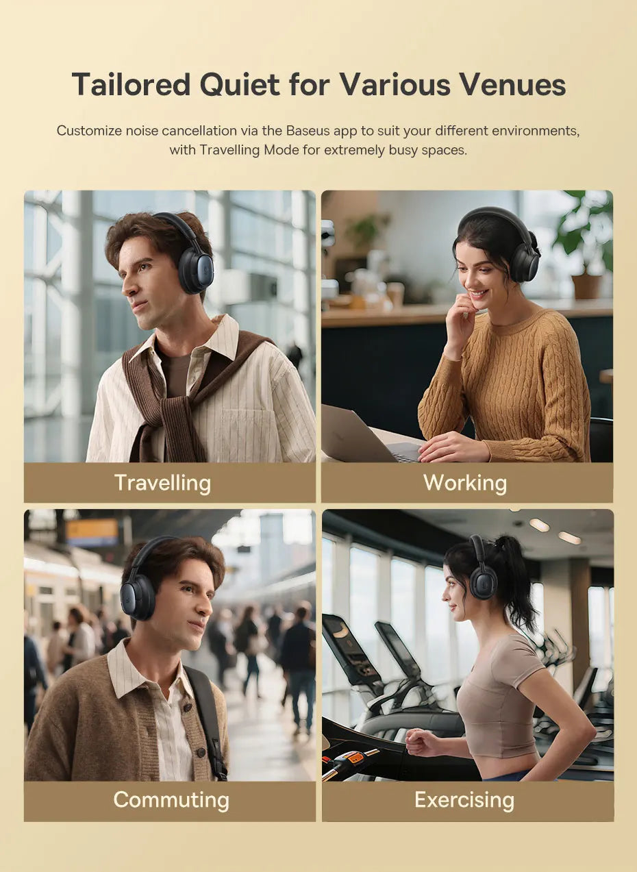 BASEUS Bowie MH1 Adaptive Noise Cancelling Bluetooth Wireless Headphones