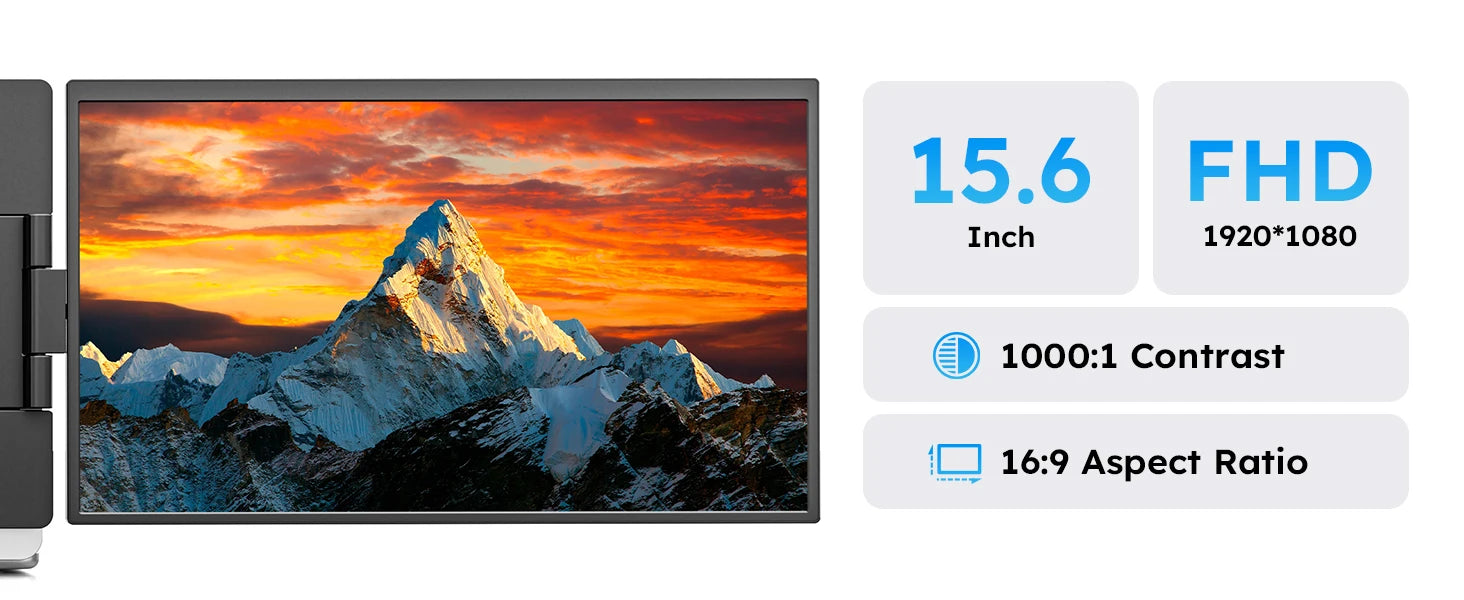 DOPESPLAY Full HD 15.6" IPS Portable Monitor and Laptop Screen Extender