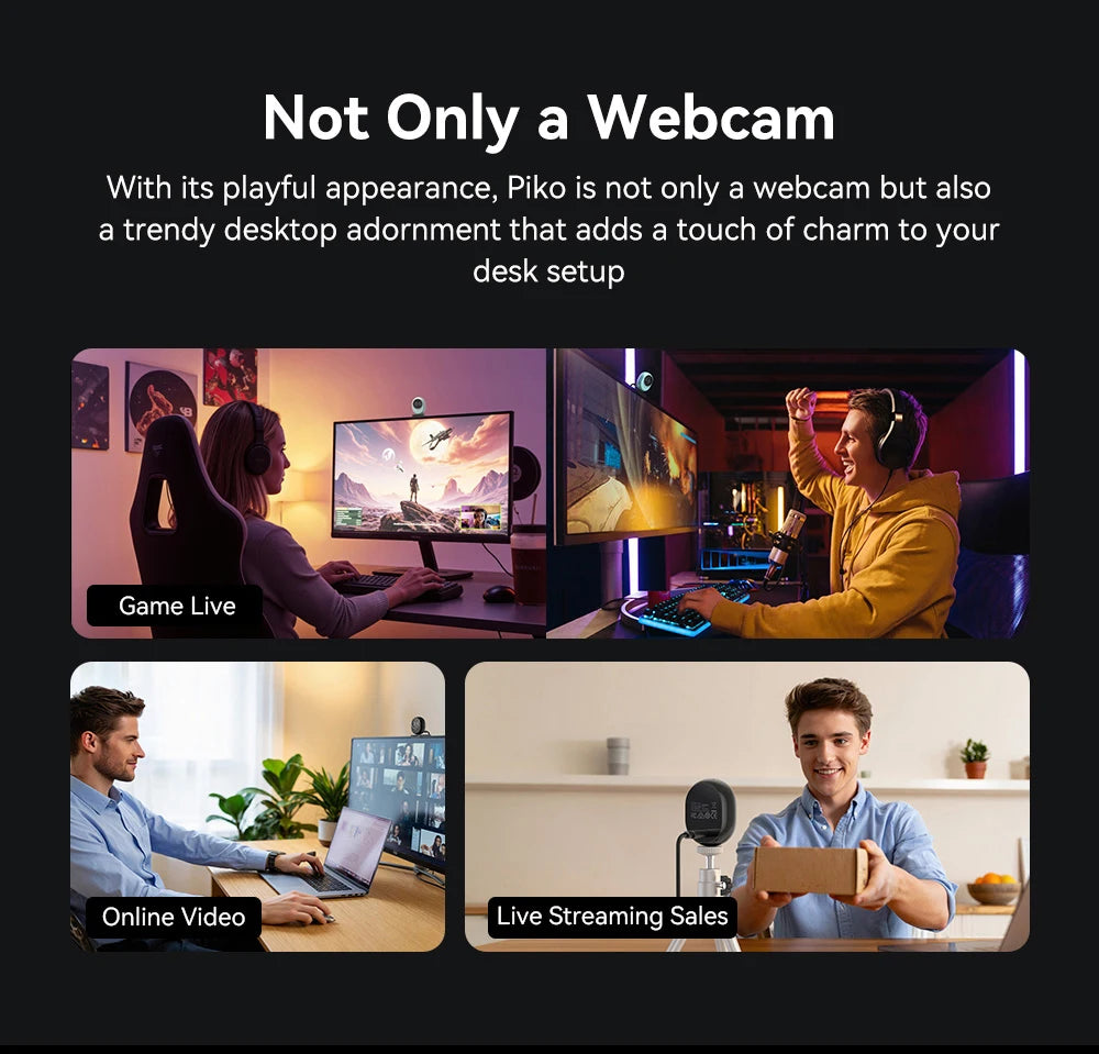 EMEET Piko Plus 4K Dual Lens Streaming Webcam