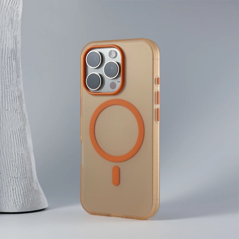 Frosted Translucent Magnetic Matte Case for Apple iPhone