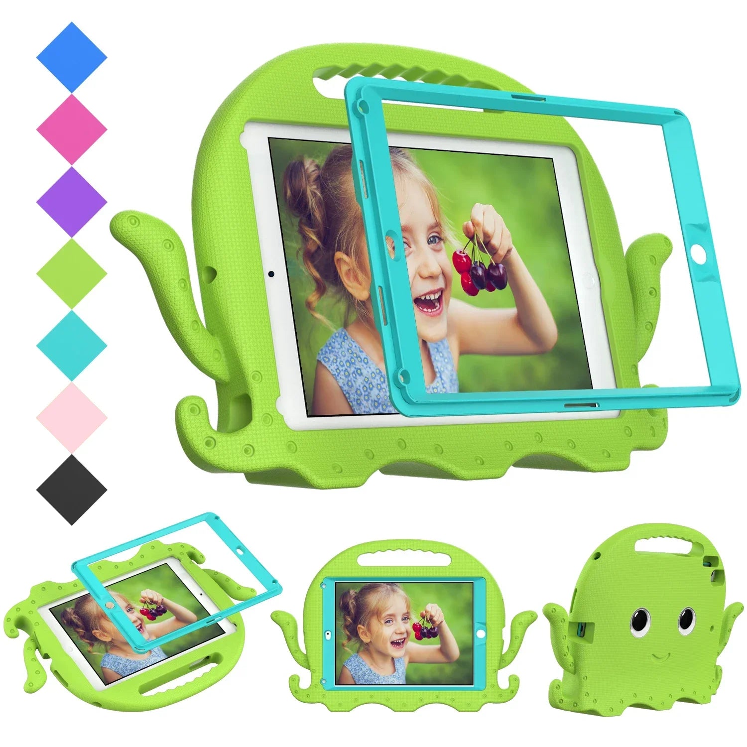 Octopus Shockproof and Protective iPad Case for Kids