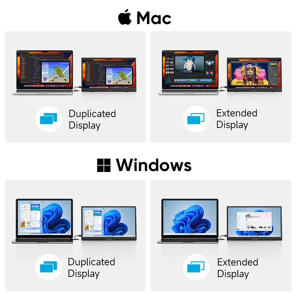 DOPESPLAY Full HD 15.6" Portable Monitor with Integrated Stand
