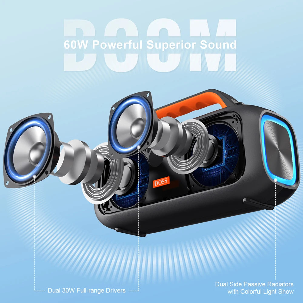 DOSS Extreme Boom S Portable Bluetooth Wireless Speaker