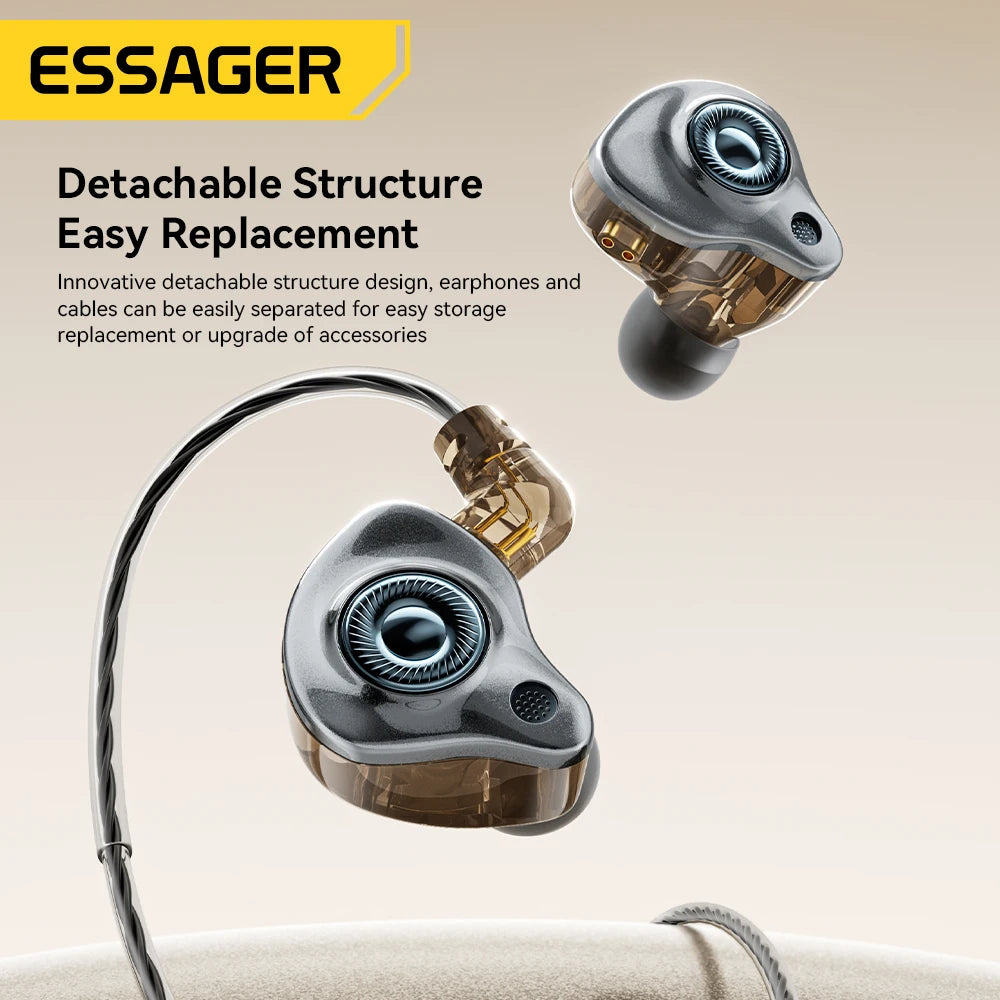 ESSAGER S25 USB-C Detachable Wired Earphones