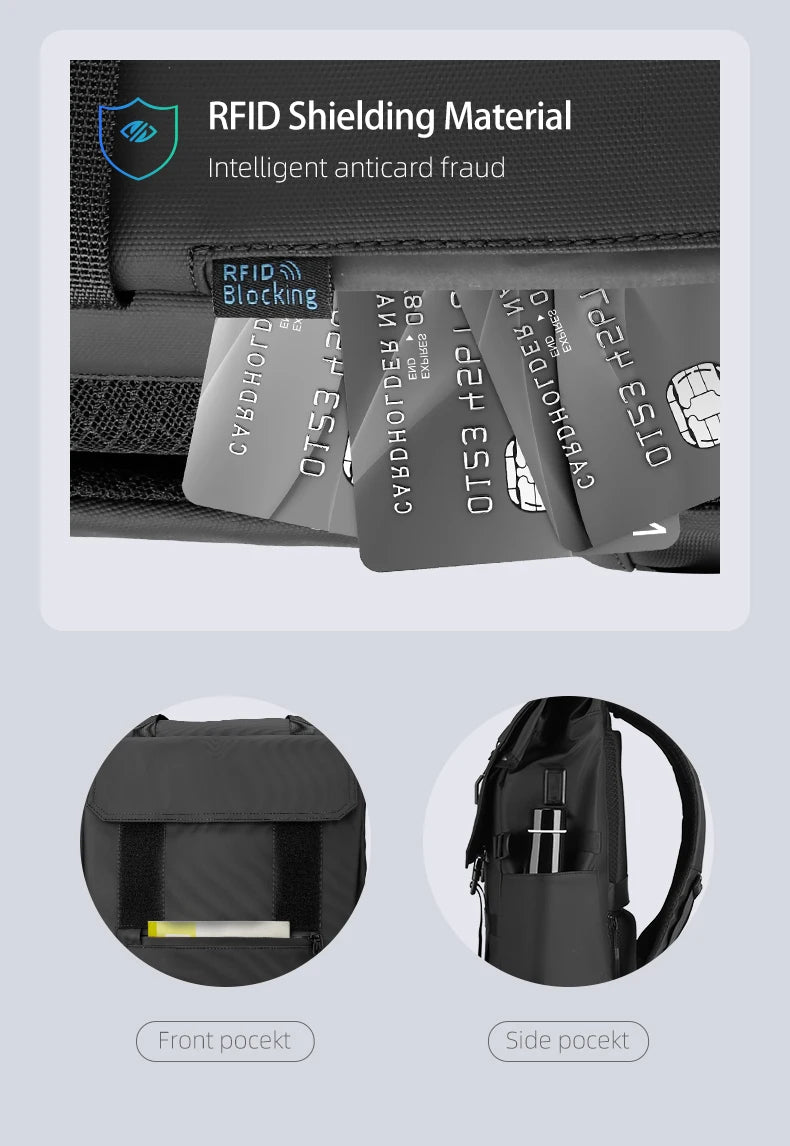 MARK RYDEN MR5748 Business Travel Backpack with USB Charging Port