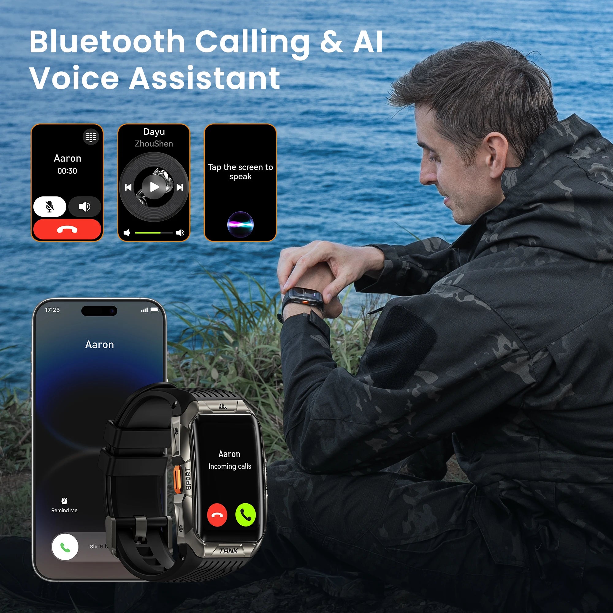 KOSPET Tank X2 1.64" AMOLED GPS Smart Watch