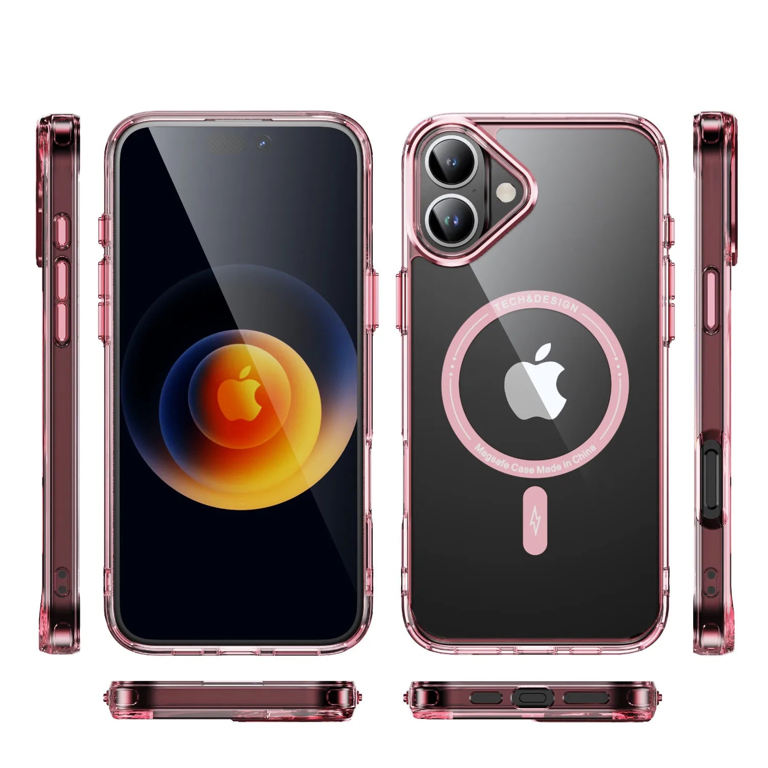Ultra Thin Transparent MagSafe Shockproof Case for Apple iPhone