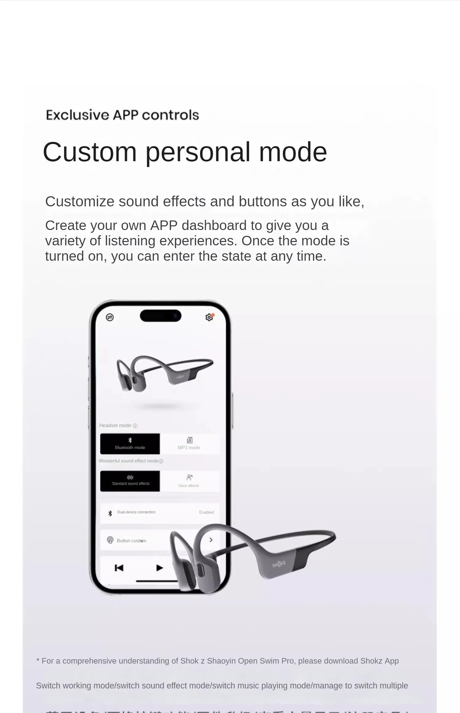 SHOKZ OpenSwim Pro Bone Conduction Open-Ear Headphones