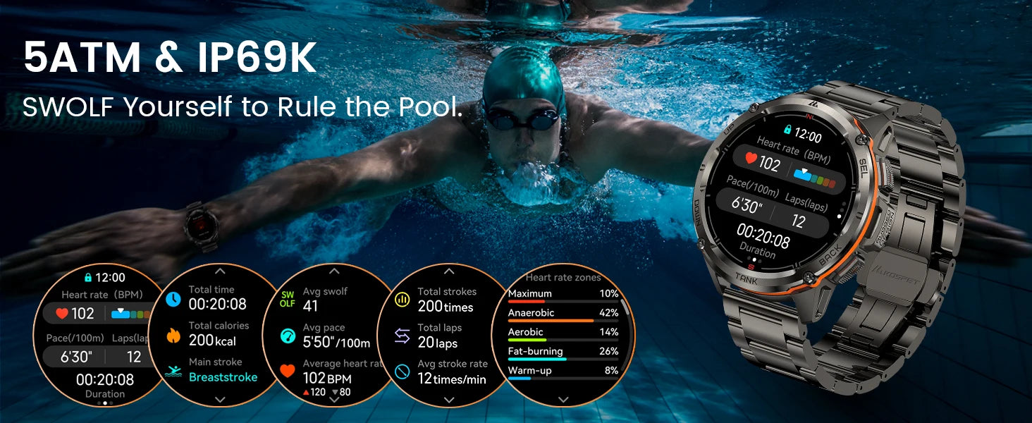 KOSPET Tank T3 Ultra 1.43" GPS Smart Watch