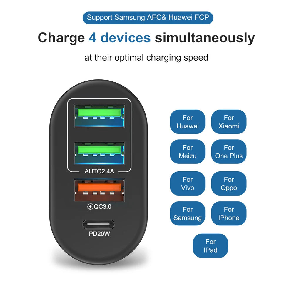 Usb Multipower USLION Multiport 20W USB Power Adapter
