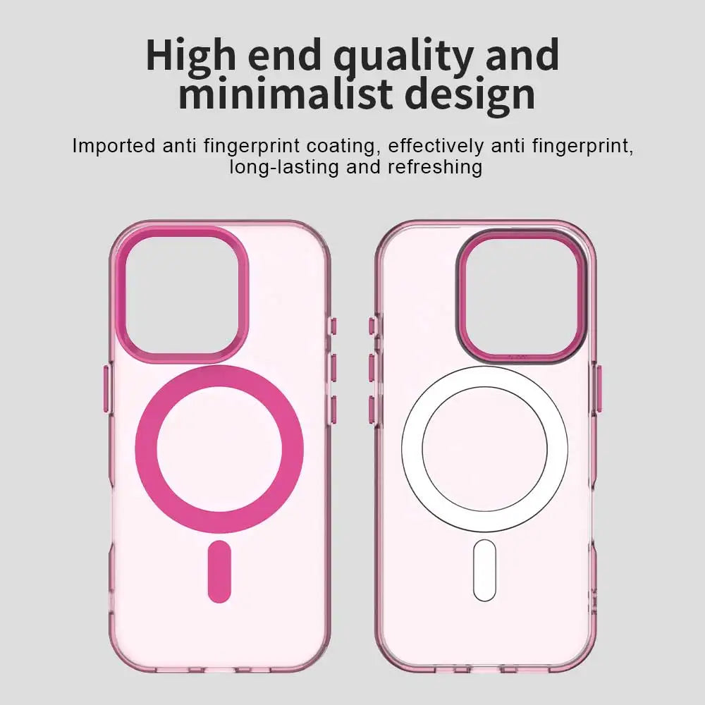 Transparent MagSafe Matte Case for Apple iPhone