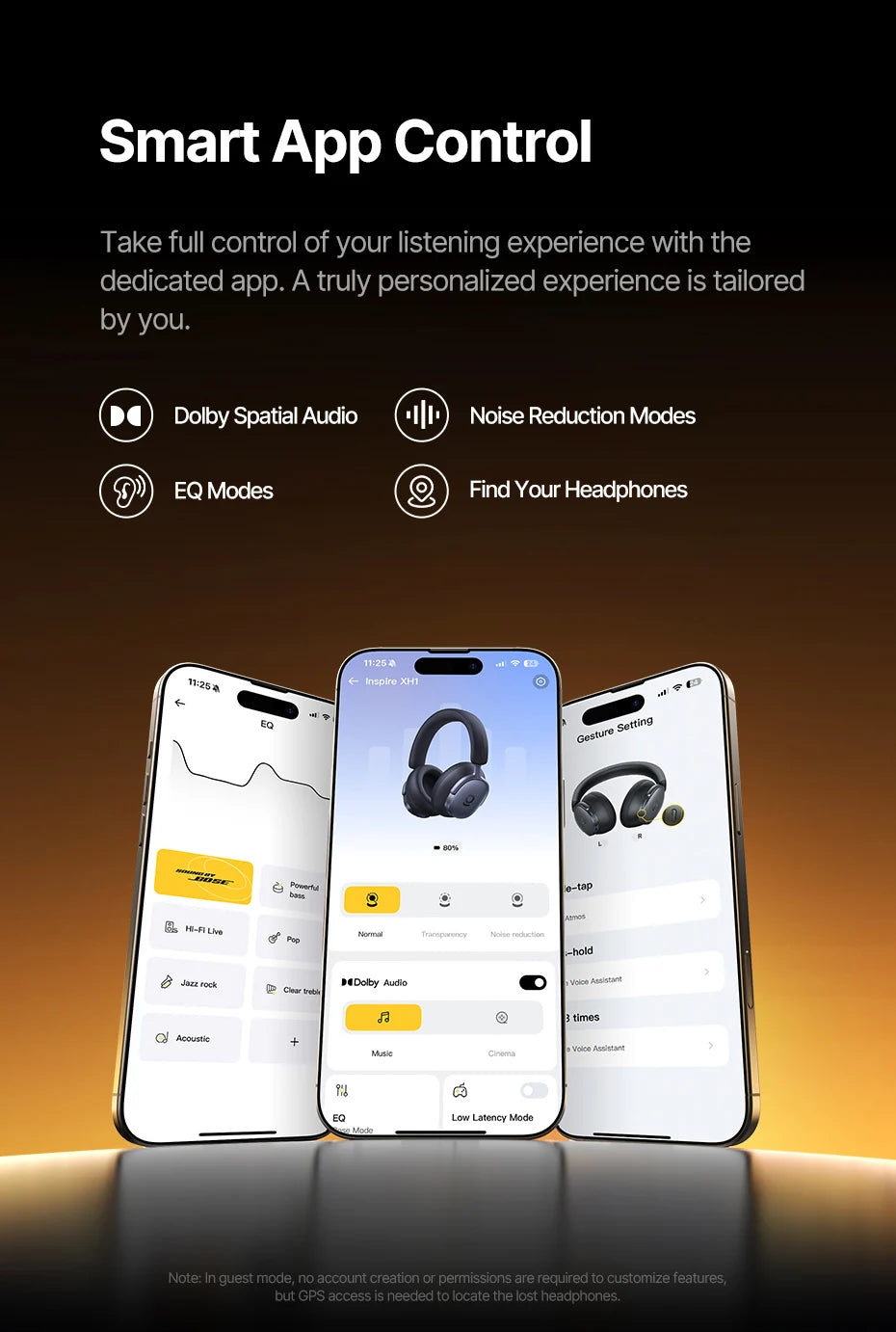 BASEUS Inspire XH1 Active Noise Cancelling Bluetooth Wireless Headphones