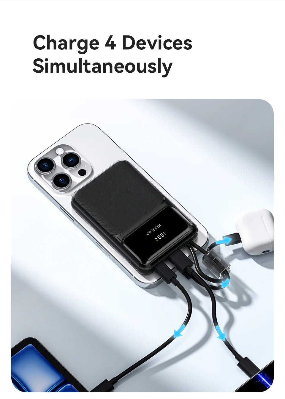 KUULAA 22.5W 10000mAh Quick Charging Portable Charger and Power Bank