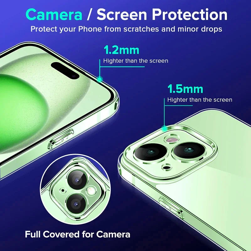 Transparent Shockproof Hybrid Case for iPhone