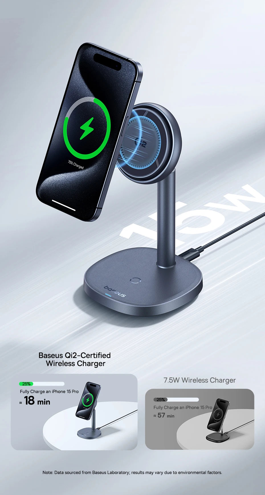 BASEUS Orbit 2 Pro Air-Cooled 2in1 Wireless Charging Stand