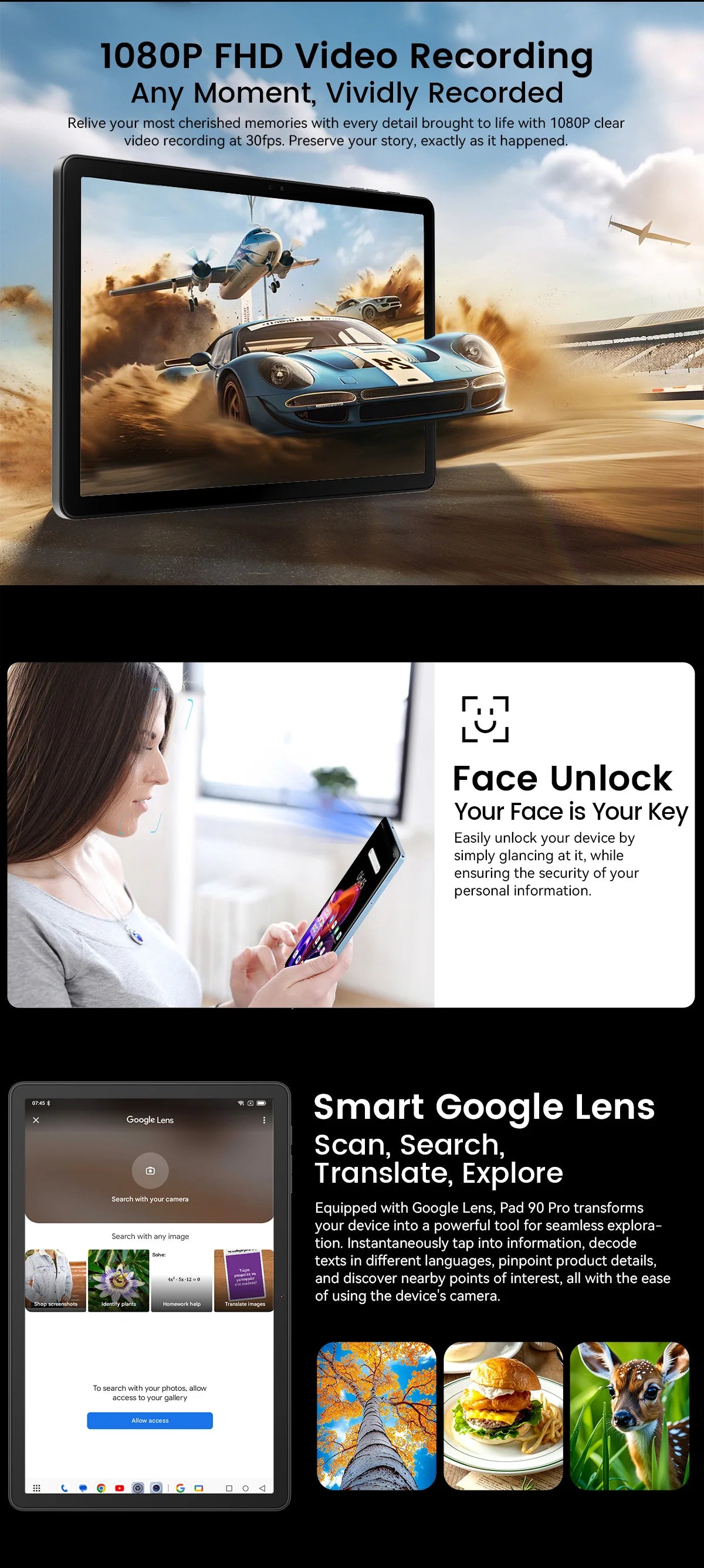 BLACKVIEW Oscal Pad 90 Pro 11" FHD 4G Android Tablet - 256GB