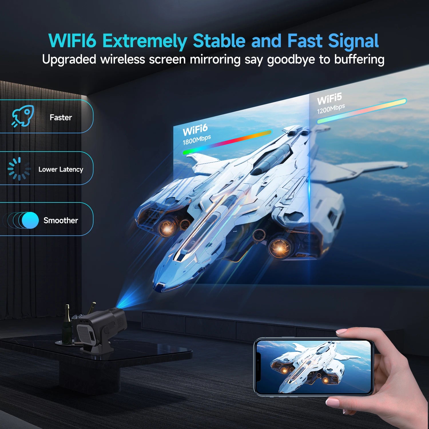 MAGCUBIC HY320 Mini Portable Home Cinema Projector