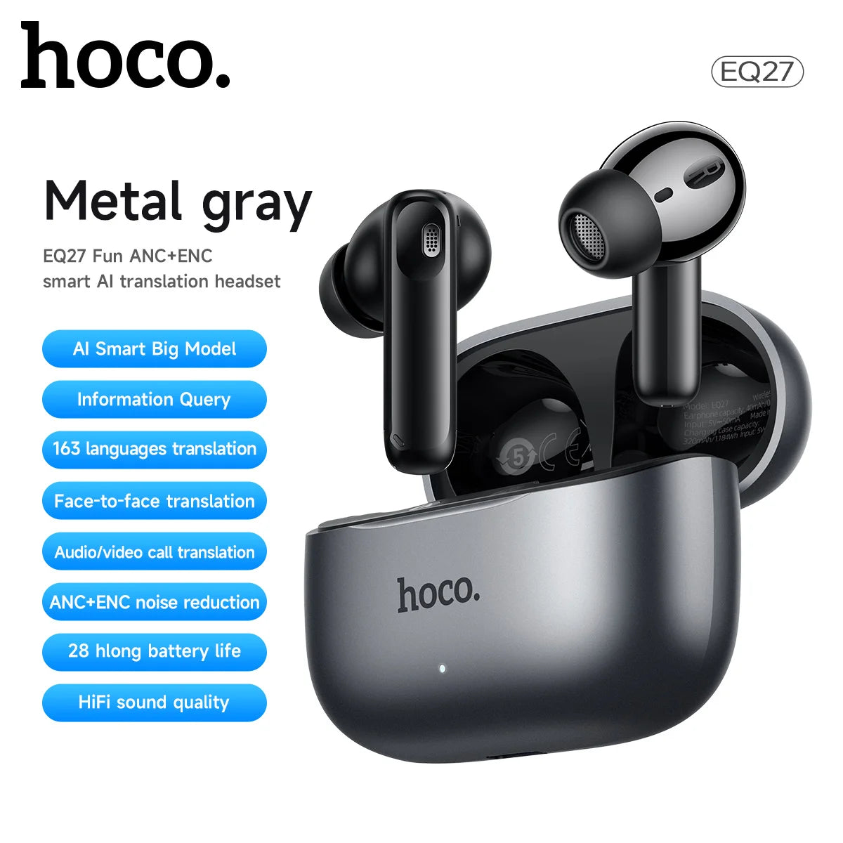 HOCO EQ27 Noise Cancelling Bluetooth Wireless Earbuds
