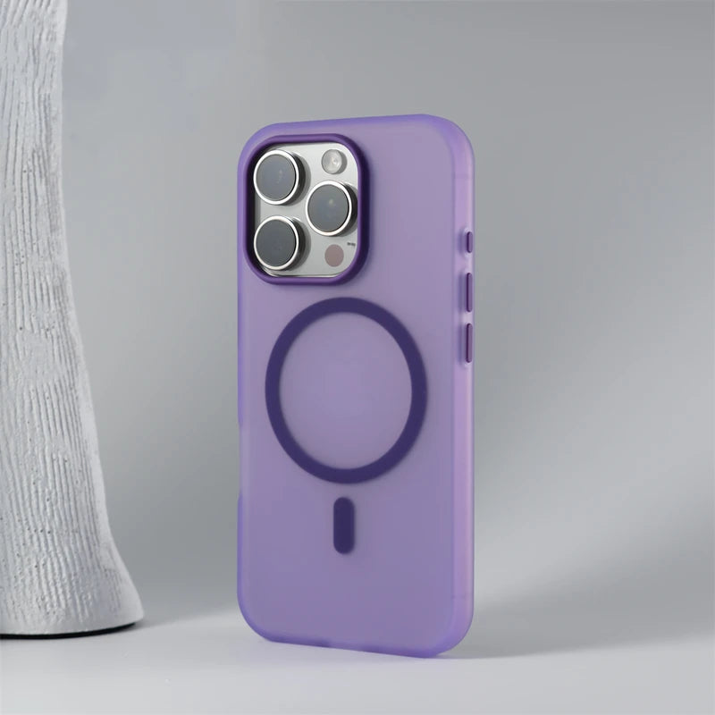 Frosted Translucent Magnetic Matte Case for Apple iPhone