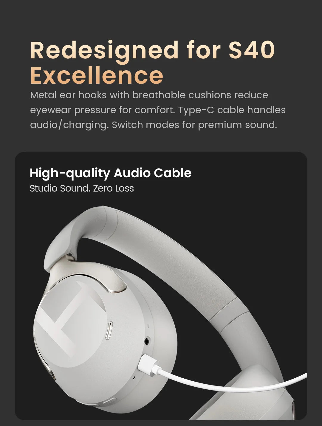 HAYLOU S40 ANC Bluetooth Wireless Headphones