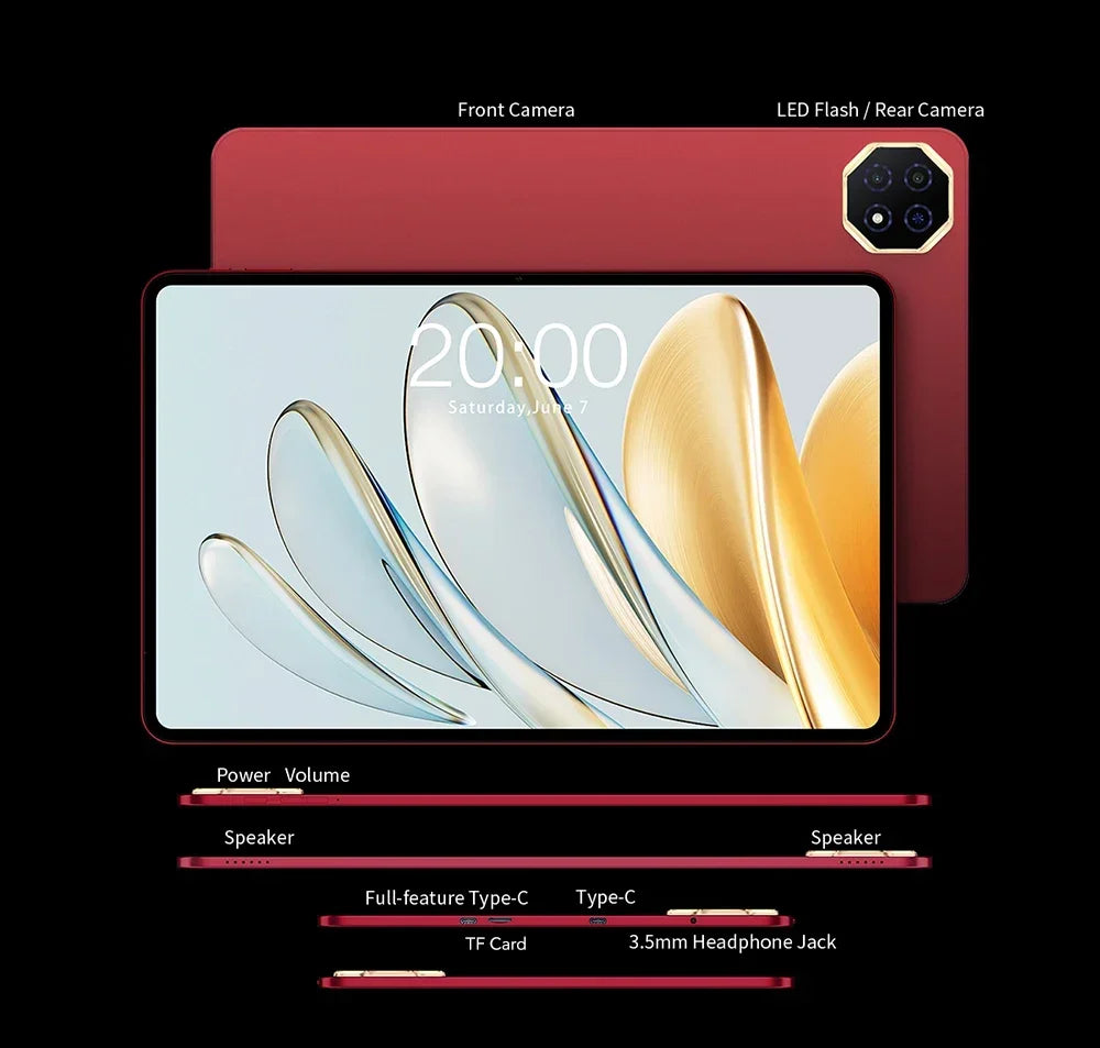 TECLAST P60 Ai 12" WiFi Android Tablet - 128GB, Red