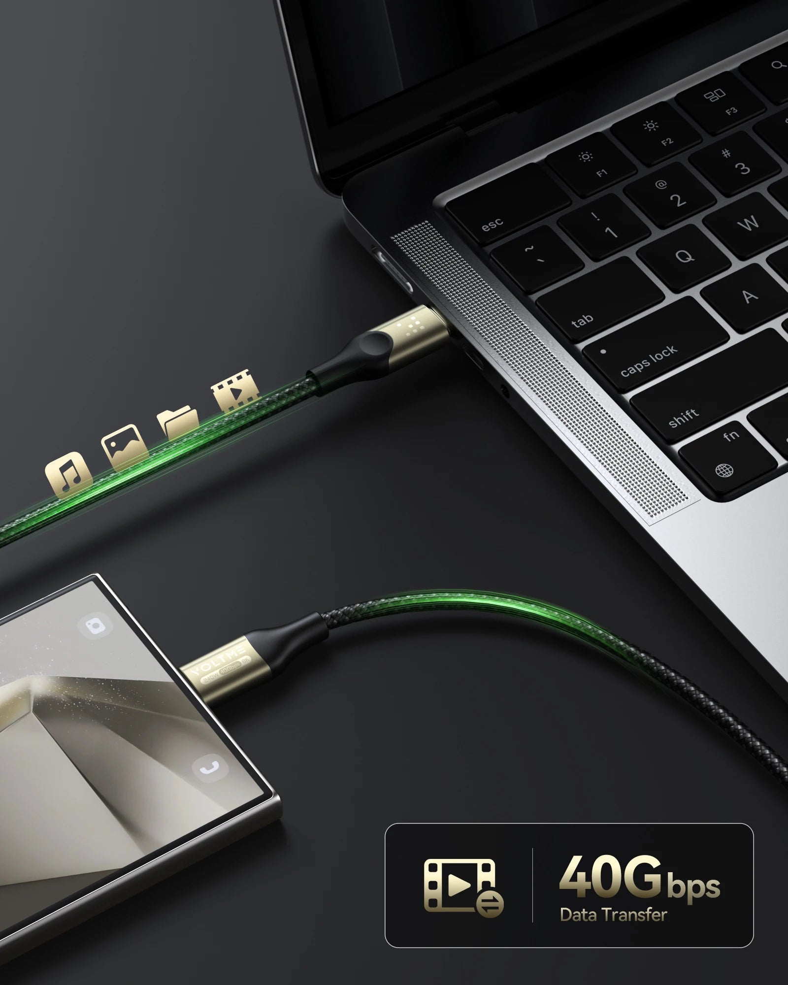 VOLTME 240W Type-C to Type-C Fast Charging and Data Cable