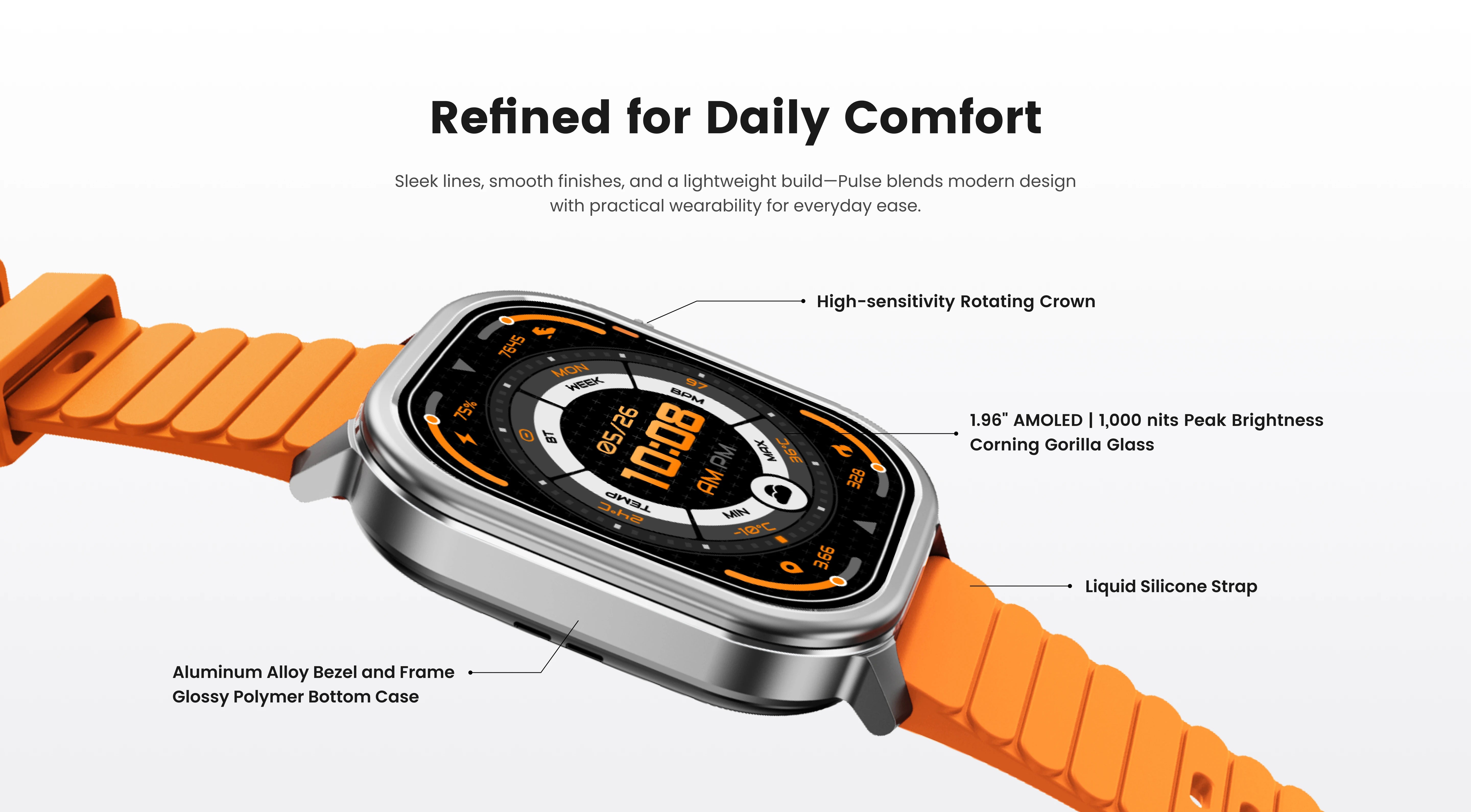 KOSPET Pulse 1.96" AMOLED Smart Watch