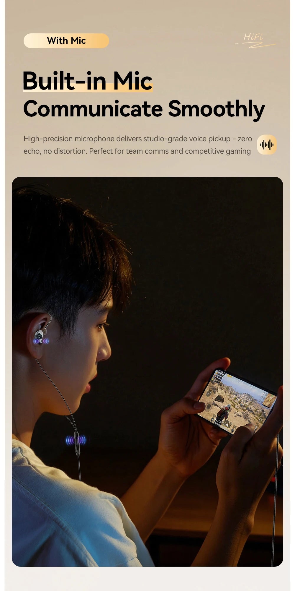 ESSAGER S25 3.5mm Detachable Wired Earphones