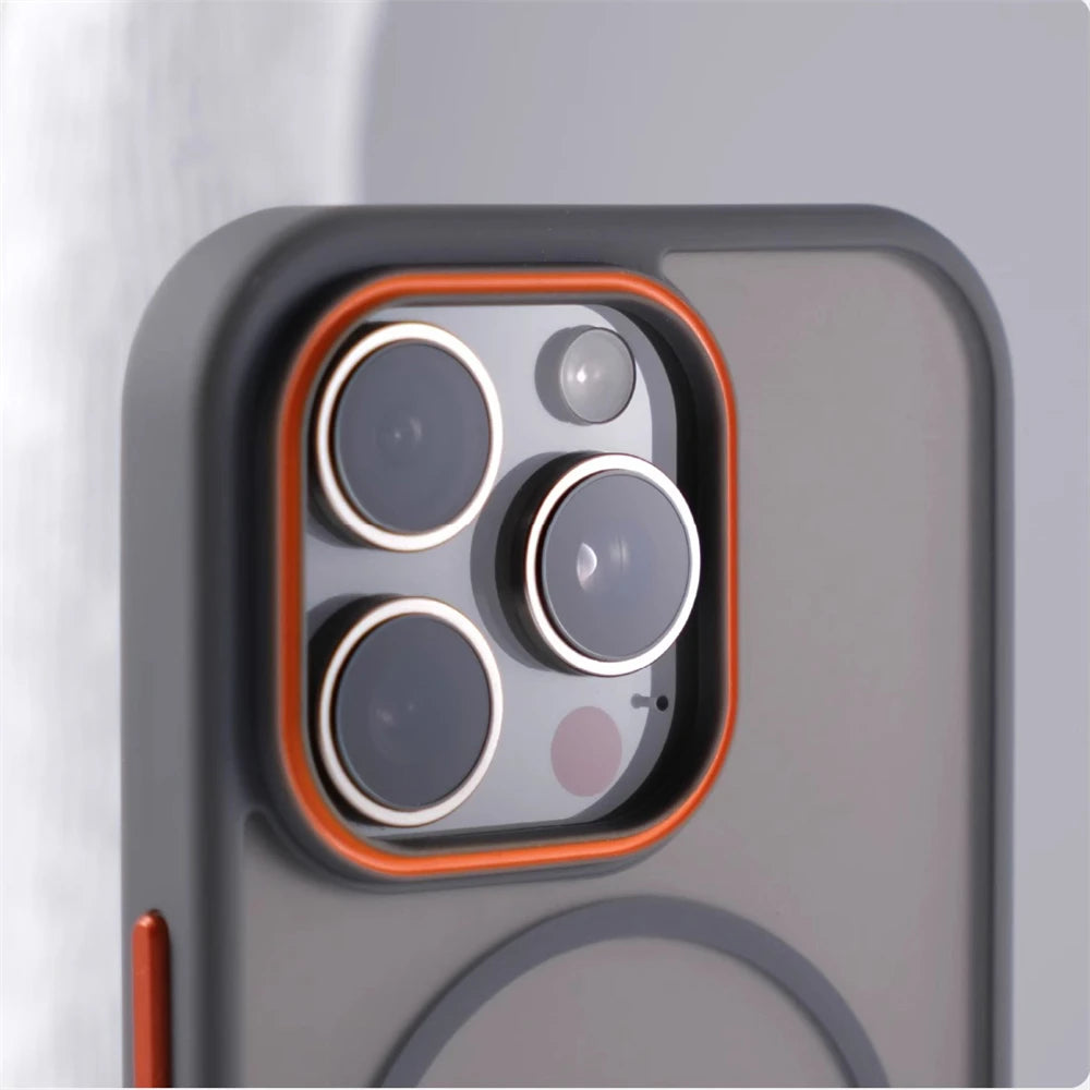 Frosted Translucent Magnetic Case for Apple iPhone